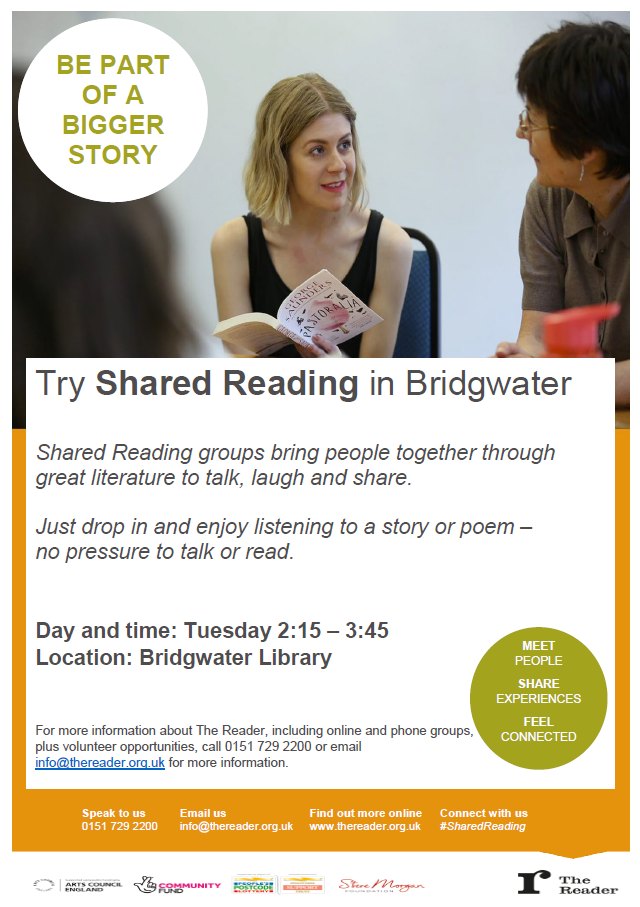 shared reading Bridgwater Library