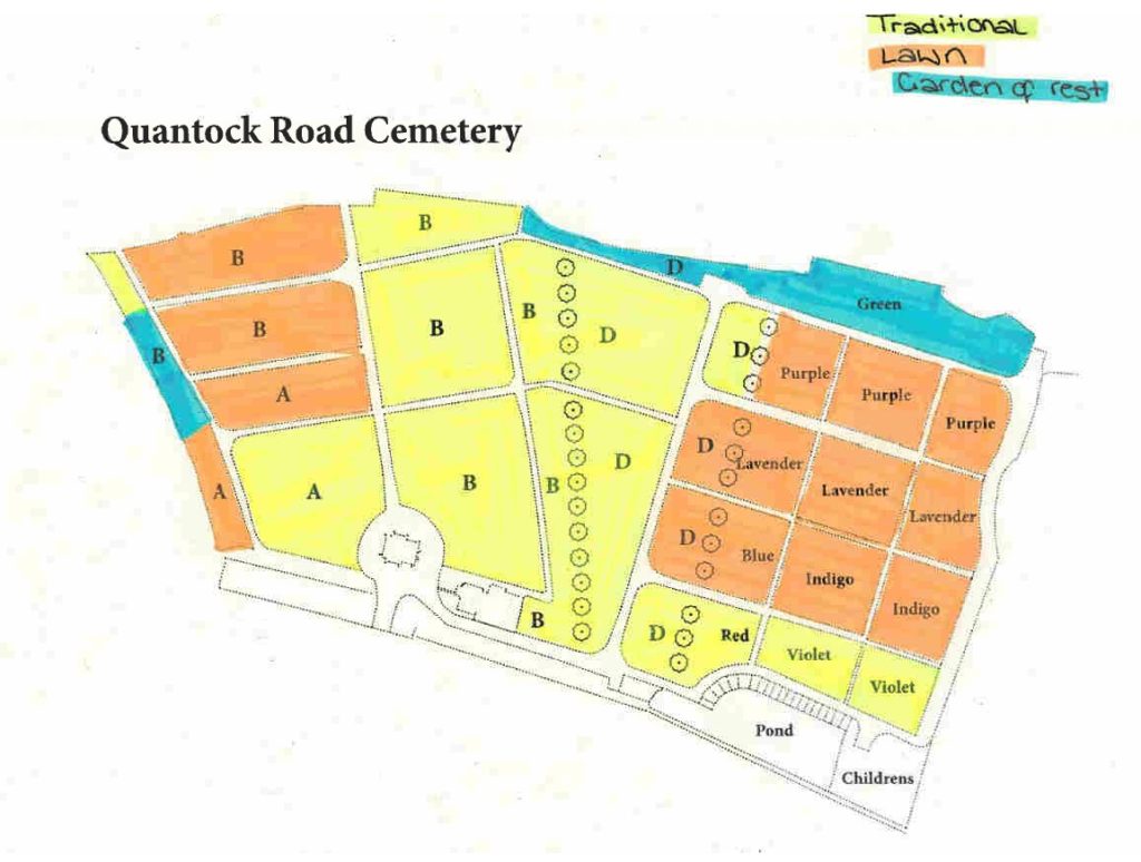 Quantock Road Cemetery map