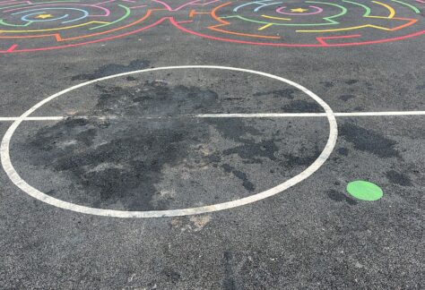 muga surface after fire