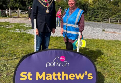 Mayor at park Run with Race Director