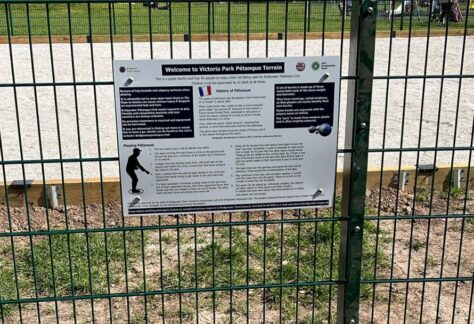 Petanque Sign Victoria Park