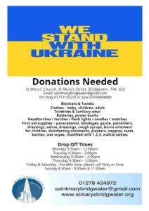 Ukraine donation poster