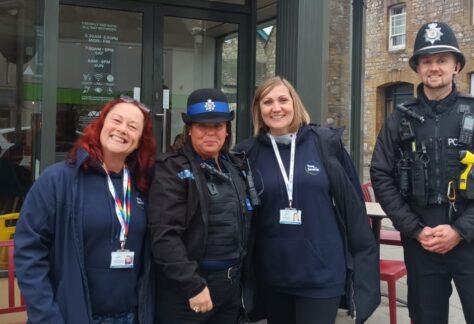 Youth Hub staff and Avon and Somerset Police Officers